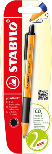 STABILO pointball Schwarz Blisterkarte (B-47915-10D)