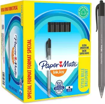 Paper-Mate Pack of 120 ballpoint pens Inkjoy 100 0.7mm - black