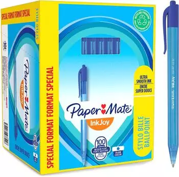 Paper-Mate Pack of 120 ballpoint pens Inkjoy 100 0.7mm - blue
