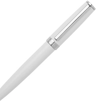 Hugo Boss Gear Icon White Kugelschreiber aus weiß lackiertem Messing mit Logo-Ring (hbeu58109359)