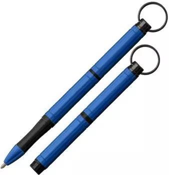 Fisher Space Pen Backpacker Druckkugelschreiber, blau eloxiertes Aluminium, Schlüsselring (BP/BL)