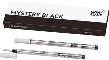 Montblanc Fineliner Ersatzmine Medium Mystery Black, 2er-Pack (128246)