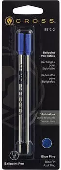 Cross Kugelschreiber Minen Standard Fein Blau, 2er-Pack (8512-2)
