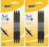 BIC Soft Feel Clic Grip Kugelschreiber Schwarz Mittlere Spitze 1,0mm, 3er-Pack (837395)