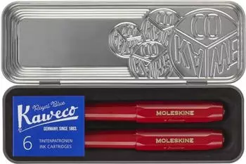 Moleskine Kaweco F&uuml;llfederhalter ABS-Kunststoff Vergoldete Feder M Rot (Moleskine x Kaweco)