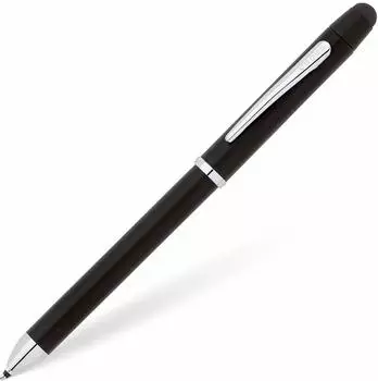 Cross Tech3+ Multifunktionsschreibgerät Kugelschreiber/Drehbleistift/Stylus, schwarz (AT0090S-3)