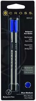 Cross Kugelschreibermine Mittel Blau, 2er-Pack (8511-2)