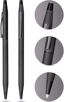 Cross Classic Century Drehkugelschreiber Schwarz geb&uuml;rstet PVD (AT0082-122)