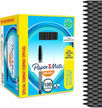 Paper-Mate InkJoy 100ST Kugelschreiber Medium 1,0mm Schwarz, 100er-Pack (S0977410)