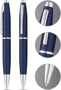 Cross Calais Kugelschreiber Matt Metallic Mitternachtsblau (AT0112S-18)