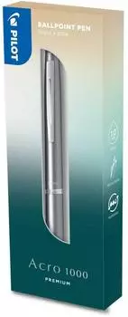 Pilot Acro 1000 Kugelschreiber silber, schwarz, 1,0mm (PCA435921)