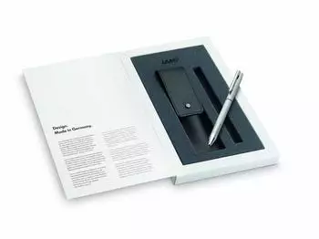 Lamy logo twin pen brushed, Multifunktionsstift mit Lederetui (1238759)