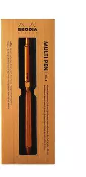 Rhodia scRipt MultiPen 3-in-1, 0,5mm, Aluminium orange (9340C)