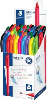 Staedtler Ball 4320 Kugelschreiber M sortiert, 50 St&uuml;ck (4320 MKP50ST)