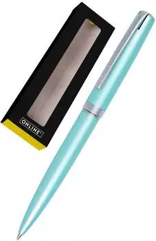 Online Eleganza Drehkugelschreiber Metall satin-t&uuml;rkis, Schreibfarbe schwarz (34643)