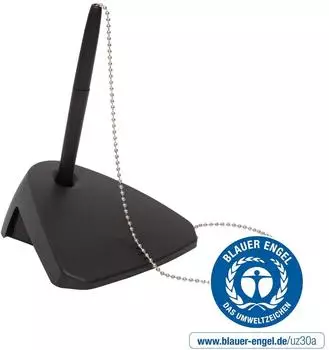 MAUL Kugelschreiberst&auml;nder modern mit Kugelkette, schwarz, Recycling-Kunststoff (4393290)