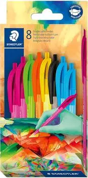 Staedtler ball 4230 Kugelschreiber sortiert, 8er-Set, M (4230C8E2-2)