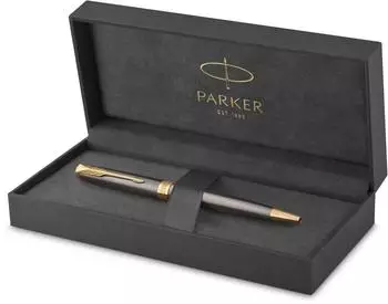 Parker Sonnet Kugelschreiber, grauer Lack, Goldakzente, mittlere Spitze (2213679)