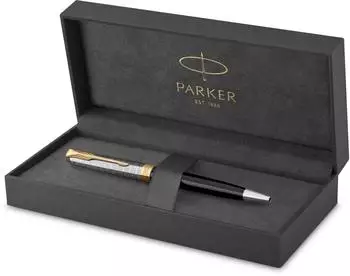Parker Sonnet Kugelschreiber Metal & Black Glanzlack, Golddetails, Medium (2119787)
