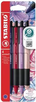 STABILO pointball NatureCOLORS Wildflowers, blau, 4er-Set (6034/4-1)