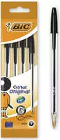 BIC Kugelschreiber Cristal Original 0.4mm schwarz, 4er Set