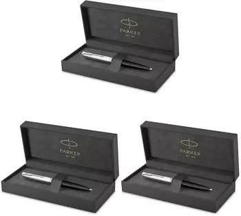 Parker 51 Kugelschreiber, schwarz, Chromakzente, mittlere Spitze (2123493)