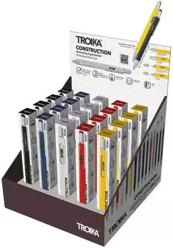 Troika CONSTRUCTION Multitasking-Kugelschreiber Thekendisplay, 20 St&uuml;ck (CD135)
