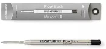 Leuchtturm1917 Drehgriffel Ersatzminen Flow Black, B, 2er-Pack (362738)
