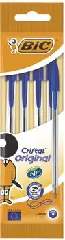 BIC Cristal Medium Kugelschreiber, blau, 4er-Pack