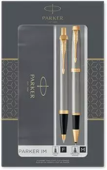Parker IM Brushed Metal GT Duo-Geschenkset (Kugelschreiber & Tintenroller) (2093217)