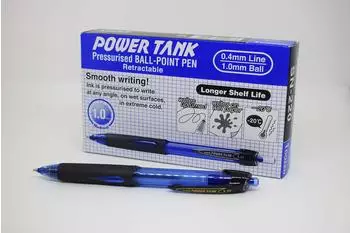 Mitsubishi Pencil Power Tank M Druckkugelschreiber blau, 12er-Pack (SN-220)