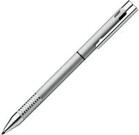 LAMY Kugelschreiber logo twin pen Multifunktionsstift silber Schreibfarbe schwarz 1