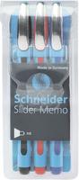 Schneider 150293, Schneider Kugelschreiber Slider Memo farbsortiert Schreibfarbe