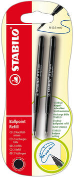 STABILO Mine Ballpoint Refill z.B. für pointball und SMARTball 2er Pack schwarz (B-42788-10)