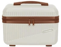Travelite Kosmetikkoffer Bali Beautycase, klein, Hartschale, wei&szlig; / cognac