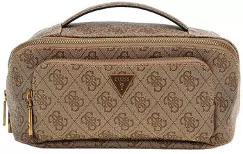 Guess Milano Beauty Case with Handle beige/braun