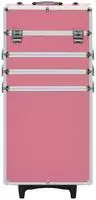 vidaXL Kosmetikkoffer Aluminium Rosa