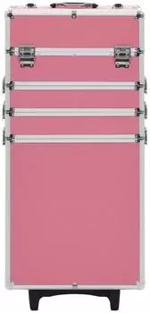vidaXL Make-up Trolley Aluminium rosa (91816)