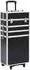 vidaXL Make-up Trolley Aluminium schwarz Krokoprägung (91817)