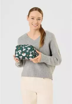Codello Kosmetiktasche mit Peanuts-Motiven, Polyester, dunkelgrün (37694240-0)