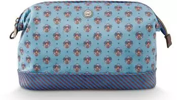 PiP Studio Cooper Kosmetiktasche Large Jaipur Flower, blau (26x12x18cm)