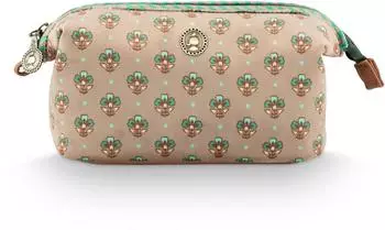 PiP Studio Cooper Kosmetiktäschchen Jaipur Flower Klein, khakigrün