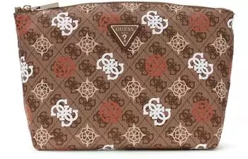 Guess Eliette Logo Travel Top Zip Cosmetic Bag XL (TWNP9315965) ginger logo