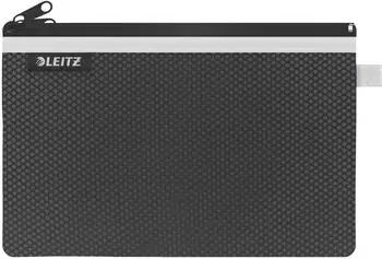 Leitz WOW Traveller Zip-Beutel Größe L, schwarz, wasserabweisend (40260095)