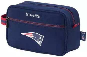 Travelite NFL New England Patriots Kulturtasche, Polyester, 24cm (004701-20)
