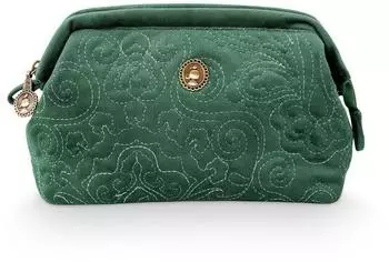 PiP Studio Cooper Cosmetic Purse Small Velvet Quilted, dunkelgrün (51274173)