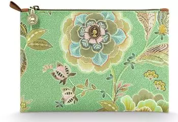 PiP Studio Charly Kosmetiktasche flach Medium, Matata grün