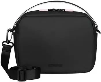 American Tourister Puffypop Pouch 20cm, AirPods-Fach, abnehmbarer Schultergurt, schwarz