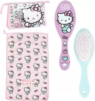 Cerd&aacute; Group Hello Kitty Reise-Kulturtasche mit Kamm, Handtuch und Beutel, rosa (2500003351)