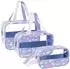 LuxusKollektion Kosmetiktaschen-Set transparent, PVC, violett, 3-teilig
